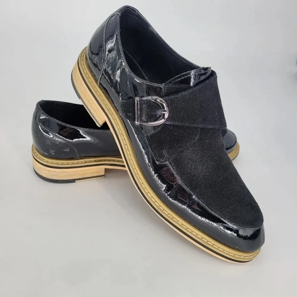 ZANZARA Courbet Cap Toe Casual Slip-on Loafers Oxford black Shoes for Men size 8